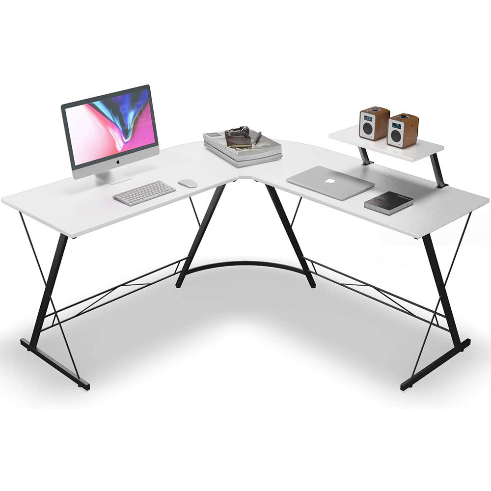 L Shaped Gaming Desk-black