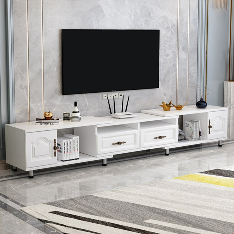 Jantens telescopic TV cabinet white