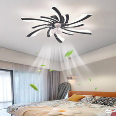 31Inches Ceiling Fan with Lights Remote Control Dimmable LED, 6 Gear Wind Speed Fan Light