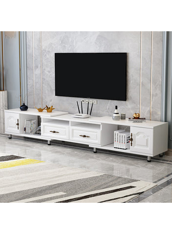 Jantens telescopic TV cabinet white